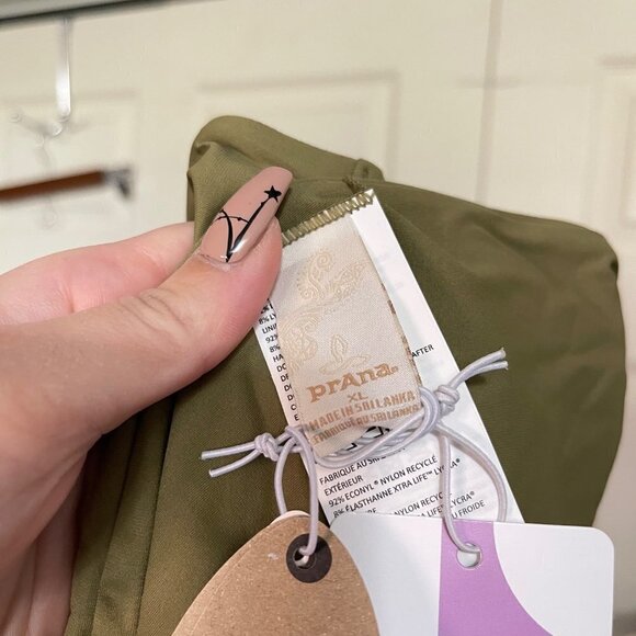 PrAna Womens NWT Olive Green  Emarsee Cheeky UPF 50+ Bikini Bottoms Size XL - Picture 3 of 10